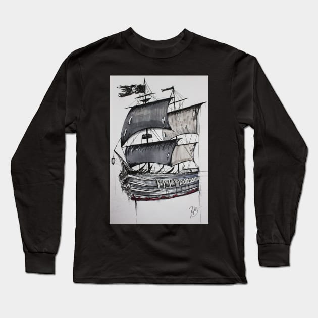 Ghost Ship Long Sleeve T-Shirt by NoVa0404